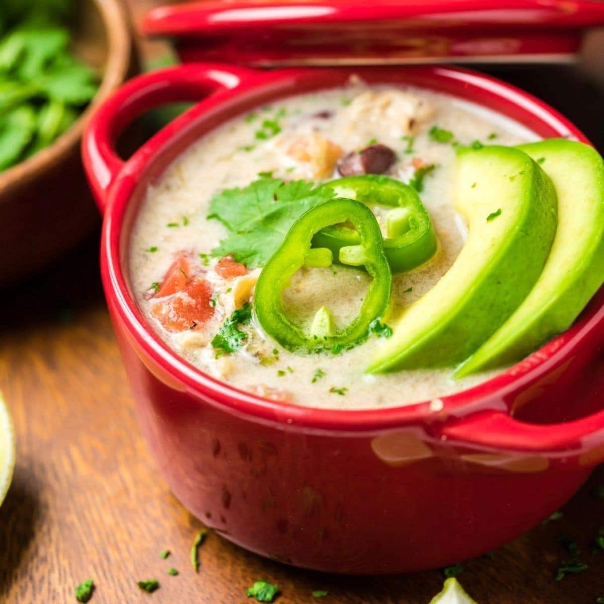 Slow Cooker Chicken Enchilada Soup