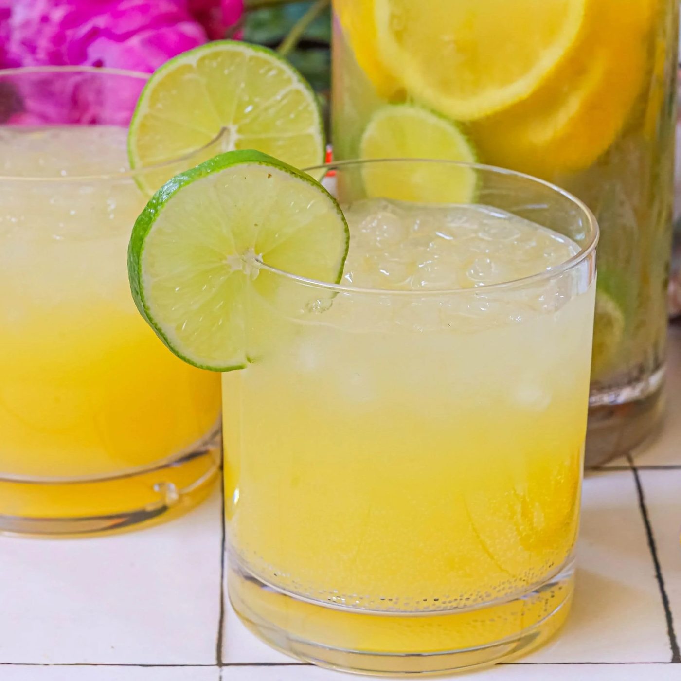 Sparkling Pineapple Lemon and Lime Soda