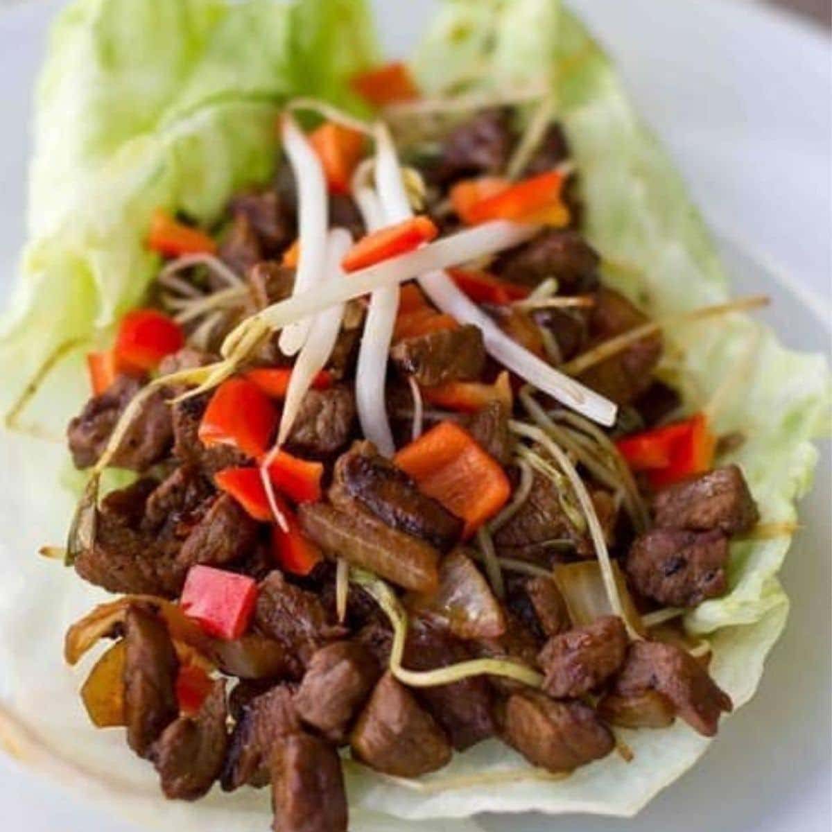 Steak & Sriracha Lettuce Wraps