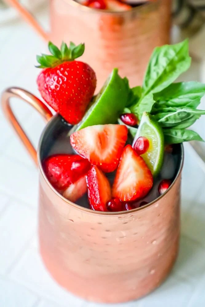 Strawberry Basil Moscow Mule
