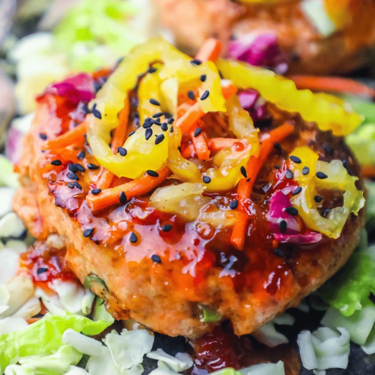 Grilled Asian Salmon Burgers, plus Sweet chili Sauce
