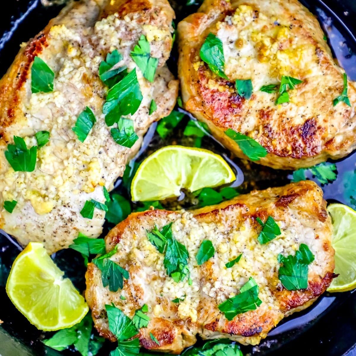 Baked Garlic Pork Chops