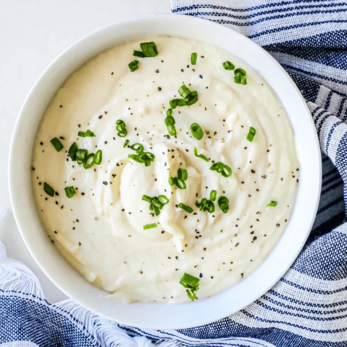 Easy Keto Mashed Cauliflower