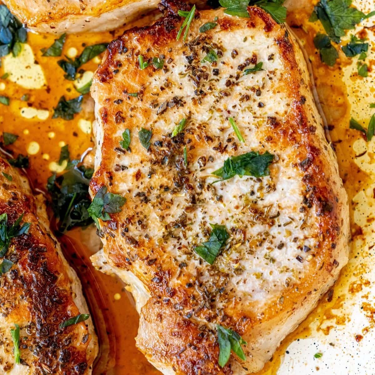 Pan Fried Thin Pork Chops