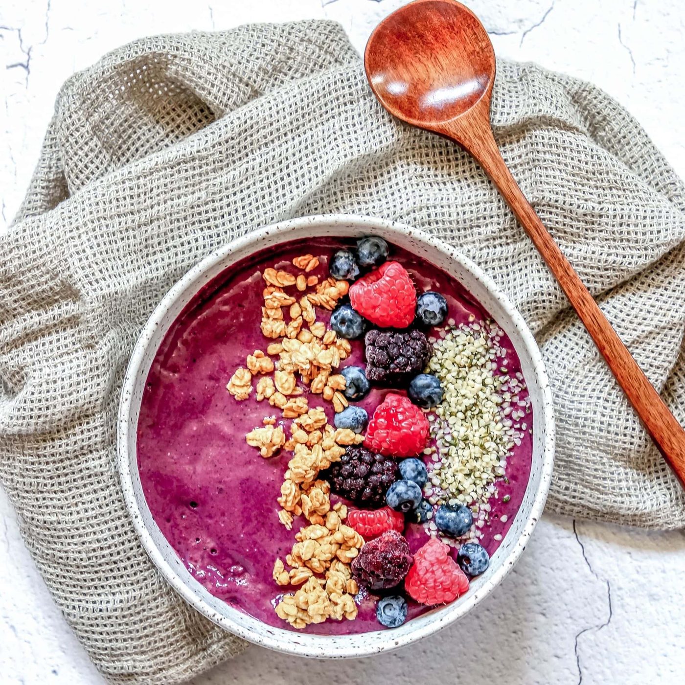 Triple Berry Smoothie Bowls