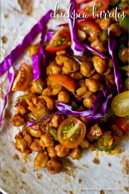 Vegan Chickpea Burritos