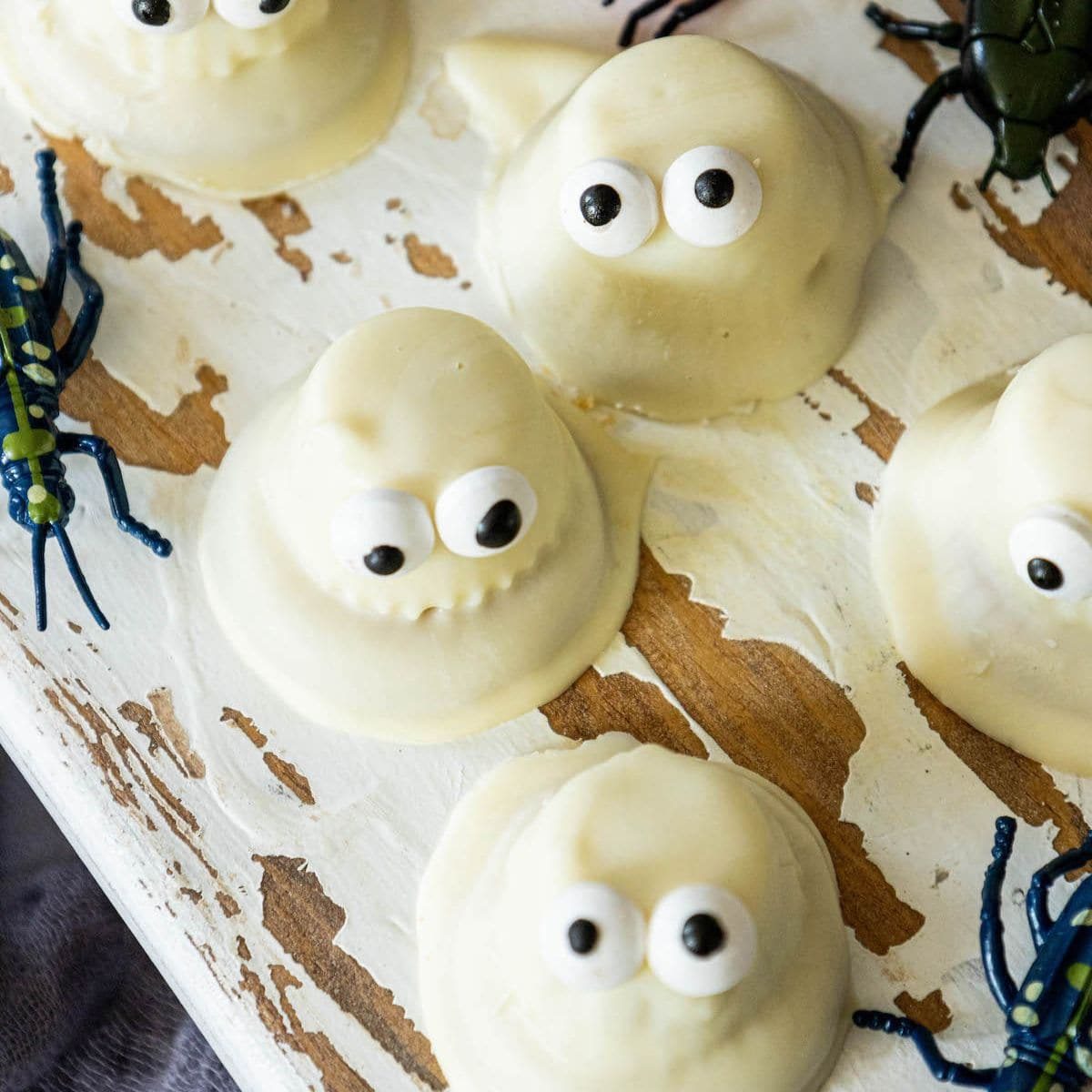 White Chocolate Dipped Ghost Cookies