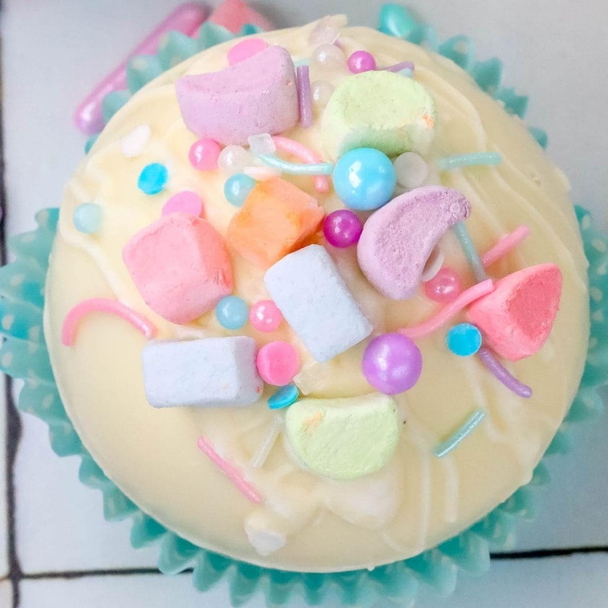 White Chocolate Lucky Charms Hot Chocolate Bombs